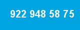 922 948 58 75 922 948 58 75